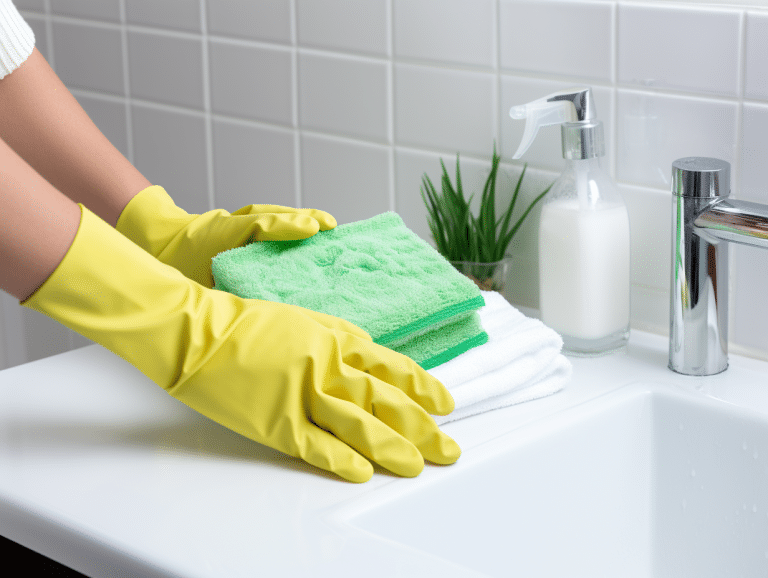 Badezimmer - Waschbecken putzen - So reinigen Sie ihr Badezimmer
