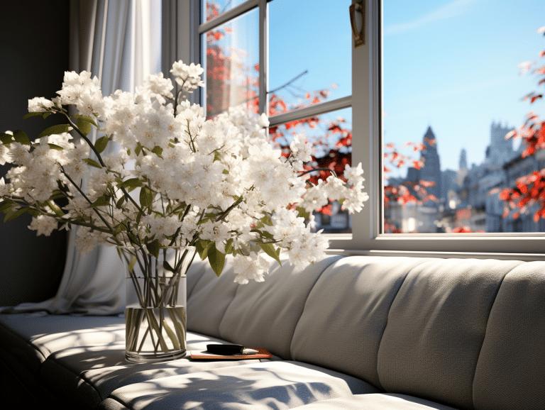 Saubere Fensterrahmen in Wohnungen und Häusern